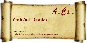 Andrási Cseke névjegykártya
